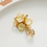 Crystal Water Drop Flower Beaded Hair Clip Accessories