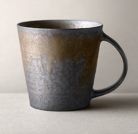 Black Vintage Handmade Ceramic Coffee Mug for Home