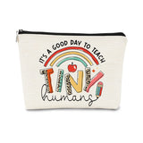 Teacher Appreciation GiftsTeacher Christmas GiftsTeacher GiftsTeacher Must HavesPara Gifts AppreciationTeacher Makeup BagIts A Good Day to Teach Tiny Human Rainbow Cosmetic Bag Gift for Women