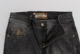 John Galliano Elegant Slim Fit Gray Wash Jeans