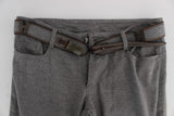 Ermanno Scervino Chic Gray Casual Cotton Pants