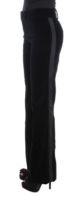 Ermanno Scervino Elegant Black Wide Leg Silk Blend Pants