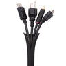 Keco 10ft – 1/2 inch Cable Management Sleeve Wire Loom Cord Protector – Self Wrap Cable Sleeve Split Sleeving Cord Organizer for TV Computer Automotive Office Home Entertainment – Black