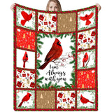 Soft Cardinal Print Throw Blanket for Home & Travel