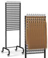 Tigerden 150 Pegs Braiding Hair Rack Adjustable Hair Separator Stand with Wheels Hair Extension Holder for Hair Stylists Braiders Home Salon Beauty School Black