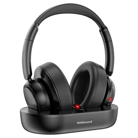 Holdsound Wireless Headphones for TV - TV Headphones Wireless for Seniors TV Headphones Wireless with Transmitter(Optical AUX and RCA Output) Easy Setup 45 Hours 30-Meter Wireless Range