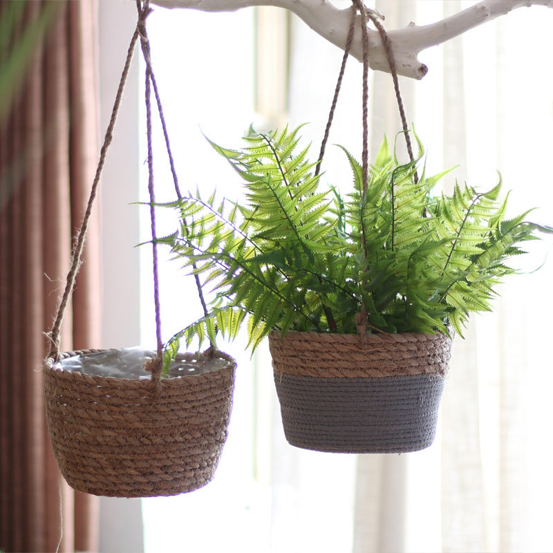 Woven Hanging Basket for Indoor Plant Decoration
