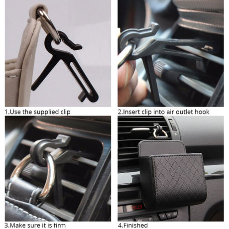 Automotive Supply Storage Bag with Air Vent and Leather Box