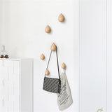Cute Beech Wood Water Drop Hook for Home Storage