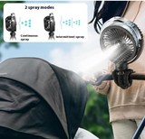 Rechargeable Octopus Spray Fan with Ambience Light for Outdoor Camping & Strollers