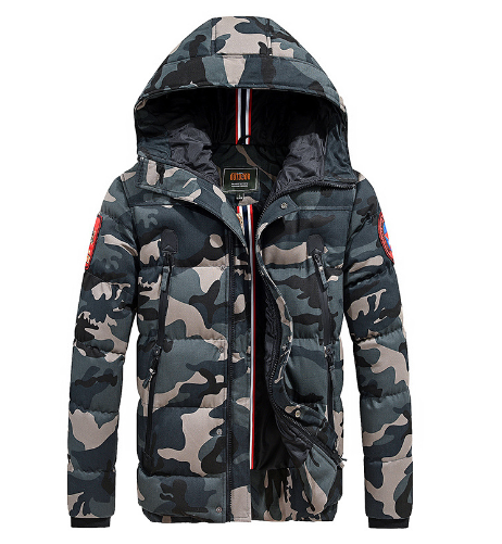 Men's Winter Camouflage Hoodie Jacket (Thick & Warm)