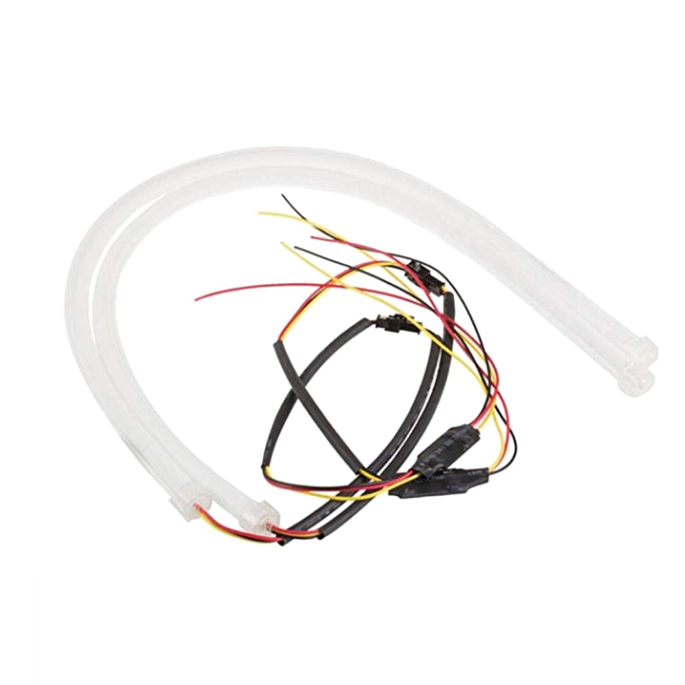 LED Car Eyelash Lights with Soft Rubber Design