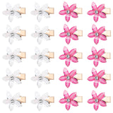 ELANE 20 PCS Small Flower Hair Clips for WomenMini Hair Clips for Girls Mini Hair Clips for Women Small Hair Clips for GirlsFlower Hair Clips for Girls(light pink+white)