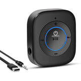 Friencity Bluetooth V5.3 Audio Receiver for Music Streaming Mini Wireless 3.5mm / RCA Aux Audio Adapter Car kit for Wired Headphones Speakers Home Car HiFi Stereo Sound System (Not for TV) Black