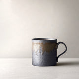 Black Vintage Handmade Ceramic Coffee Mug for Home
