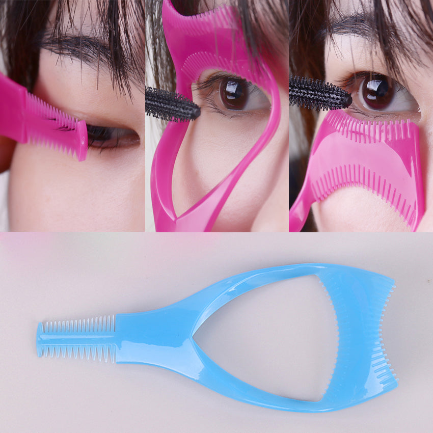 3 in 1 Eyelash Tools: Curler, Shield, and Comb
