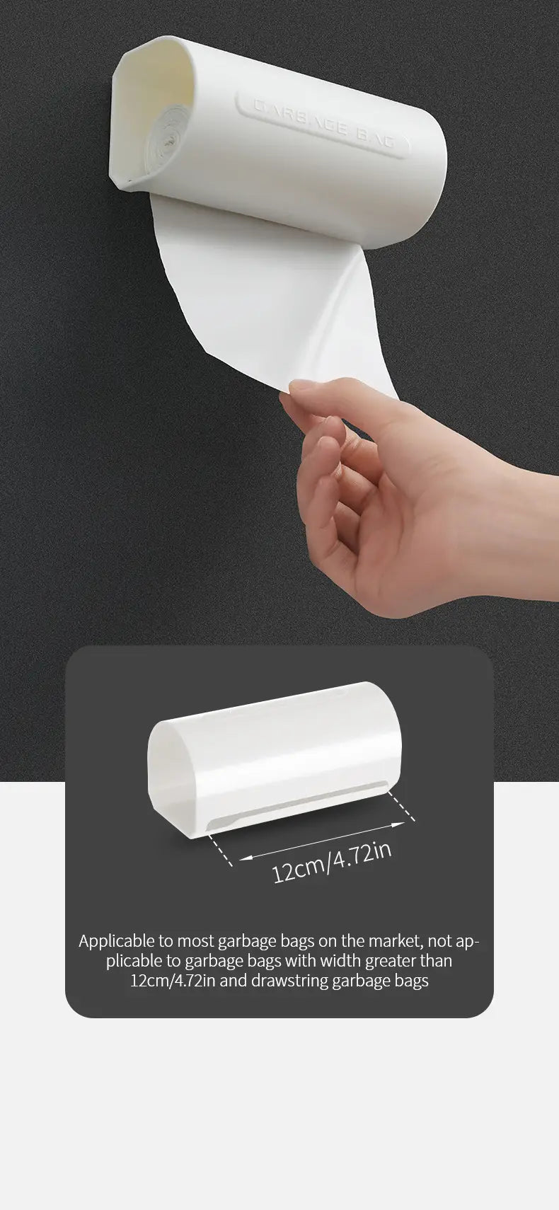 FaSoLa Kitchen Garbage Bag Storage Box - No Punching Needed