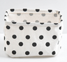Desktop Makeup Organizer Storage Box with Linen Basket