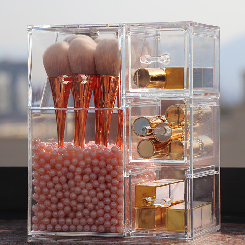 Transparent Acrylic Makeup Brush Organizer Box