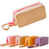 Travistar Silicone Travel Makeup Bag - Small Make Up Pouch Portable Cosmetic Bag Travel Makeup Organizer Bag Waterproof Toiletry Bag Womens Brush Holder Bag with Zipper Closure Small Size Khaki