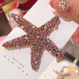 Starfish Hair Clip with Rhinestones