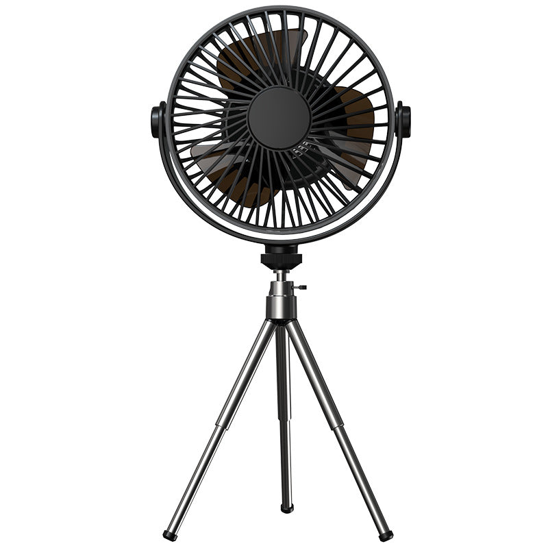 Portable USB Camping Fan with Triangular Stand and Remote