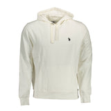 U.S. Polo Hoodie with Large Central Pocket White - Men's