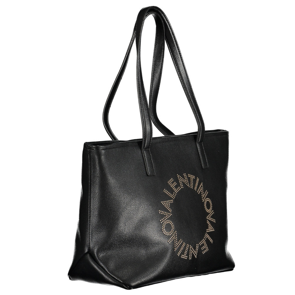 Valentino Handbag with Circular Logo Black - Women's