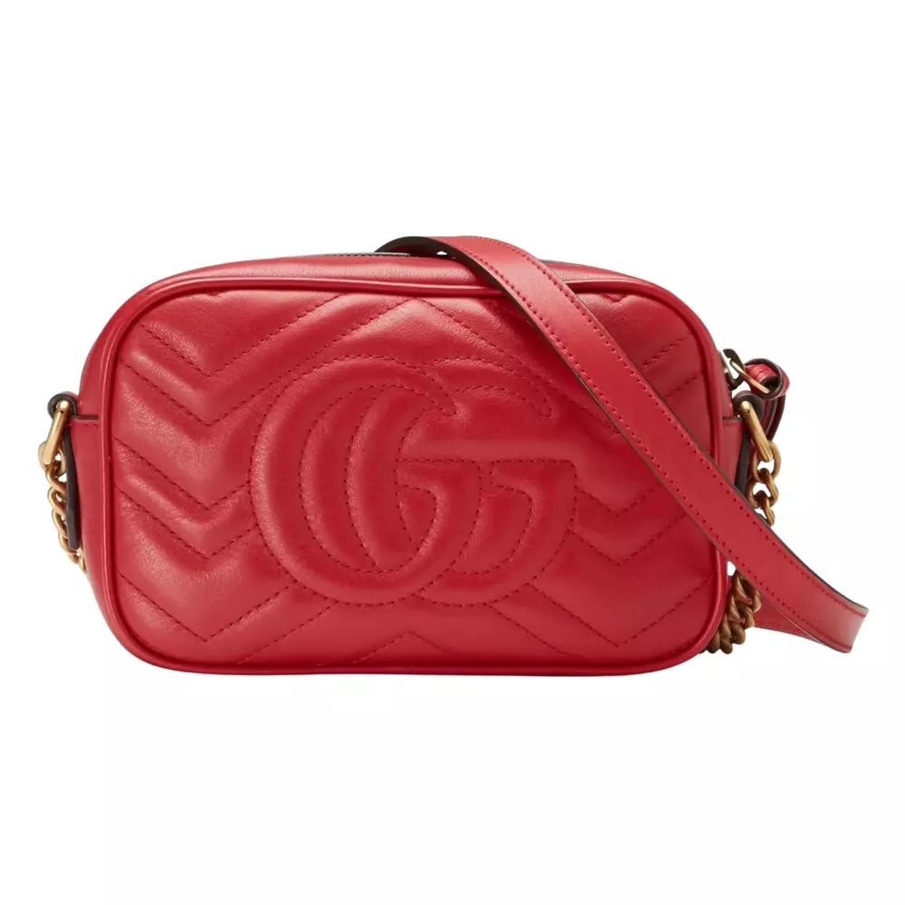 Gucci Red Leather Crossbody Bag - Women's