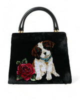 Dolce & Gabbana Black WELCOME I Love My Dog Top Handle Women Bag - Women's