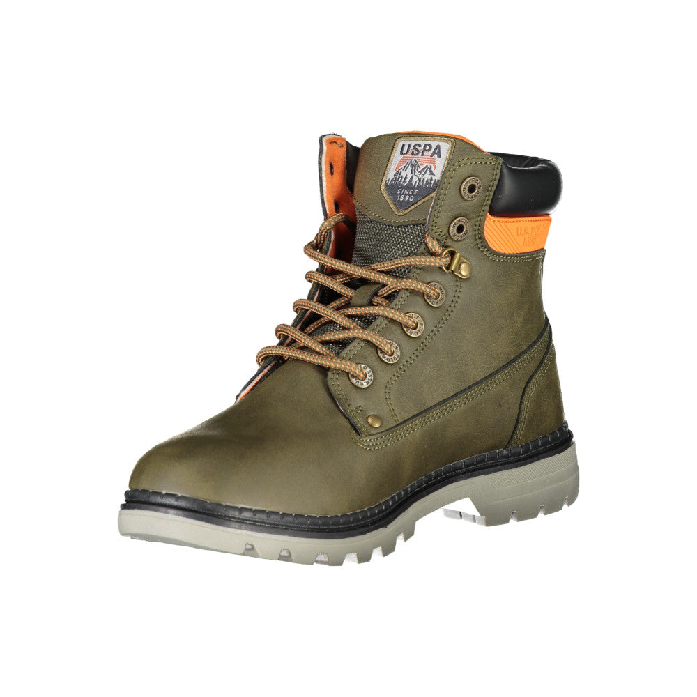 U.S. Polo High Boots with Laces Green - Men's