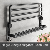 Bathroom Storage Rack - No Punching Space Aluminum Towel Holder