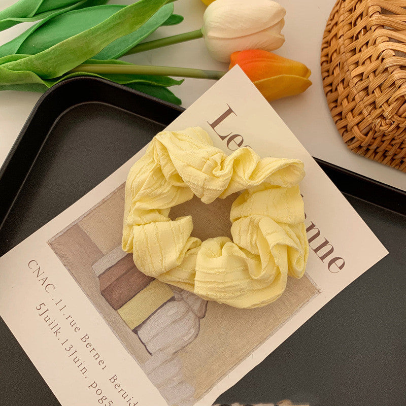 Spring Cream Puff Hair Ties - Sweet Fabric Accessories