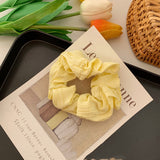 Spring Cream Puff Hair Ties - Sweet Fabric Accessories