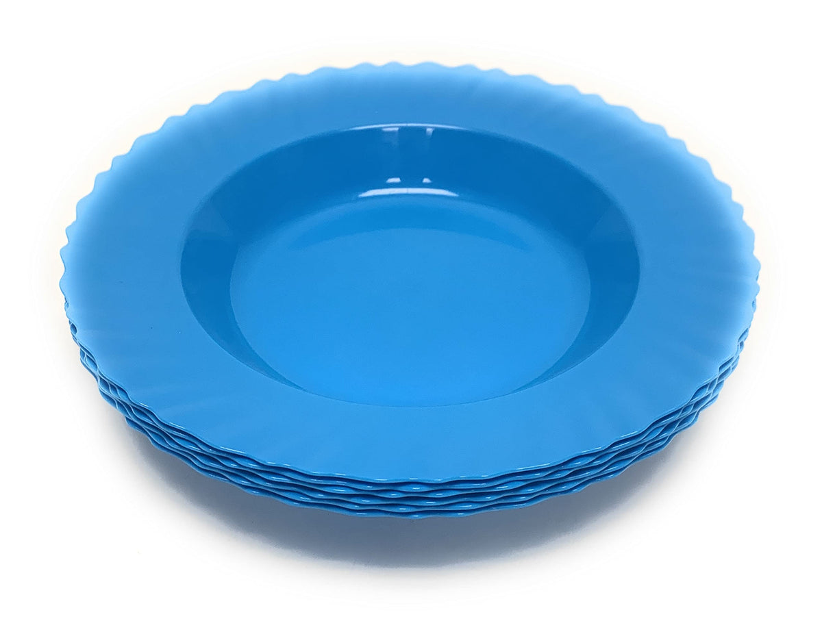 Mintra Home Curly Collection (9in Deep Plate - 6pk White)