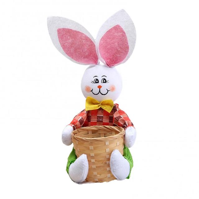 Cartoon Rabbit Design Bamboo Egg Organizer Basket