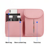 Universal PU Leather Car Seat Back Organizer Bag