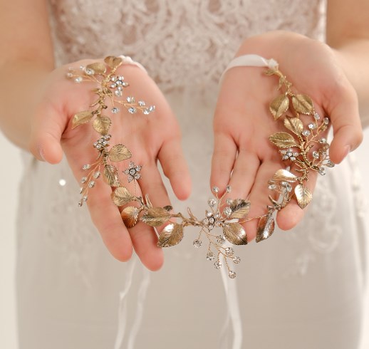 D2357 Lace Headband - Handmade Bridal Accessory