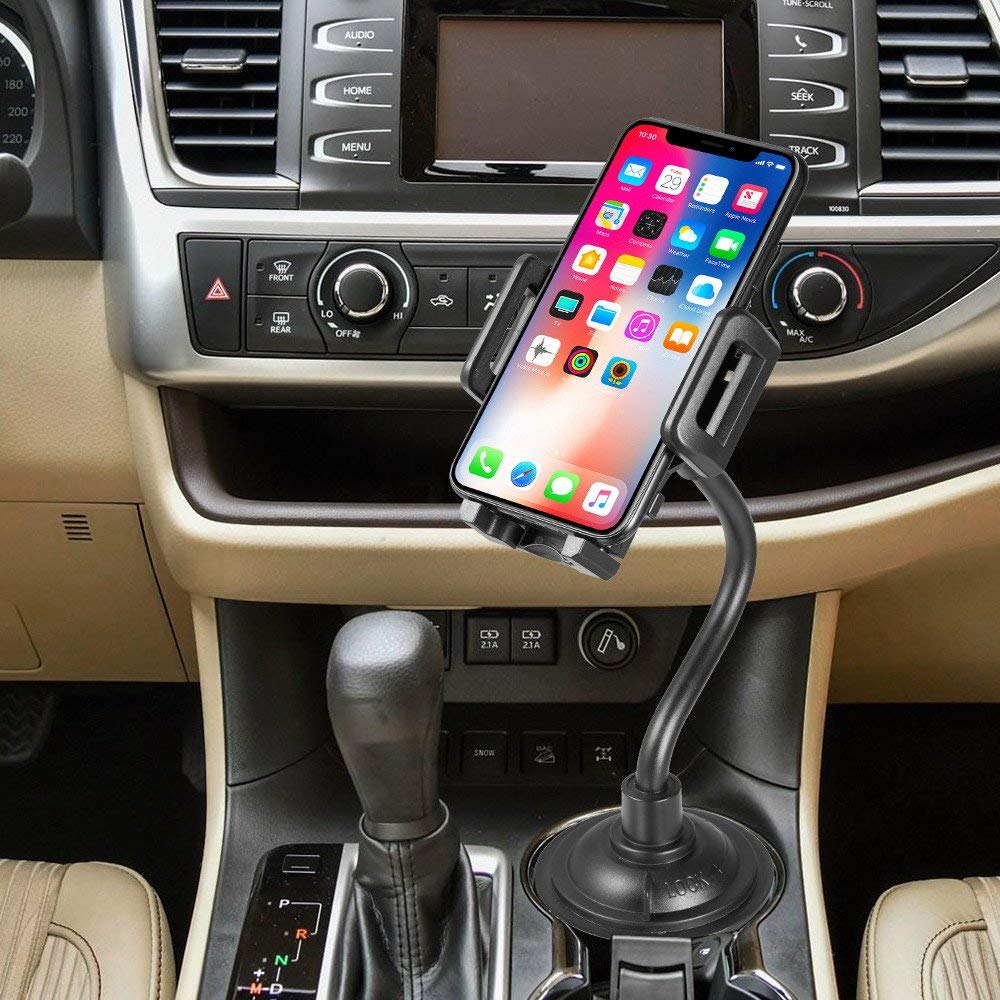 Universal Car Cup Holder Phone Mount with Long Neck & 360° Rotatable Cradle Compatible for iPhone 14 Pro Max/14 Plus/13 Pro Max/12 Pro Max/11/Galaxy Note 20 Ultra/Note 20/S3 Ultra