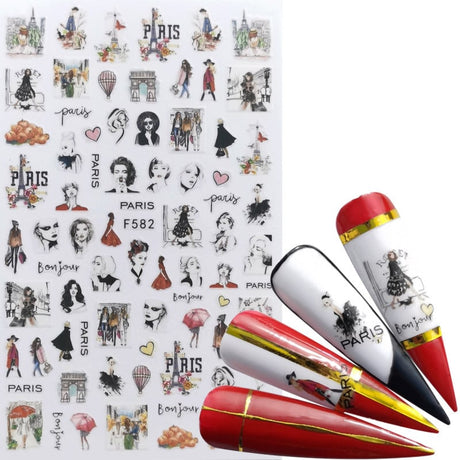 Decorative Manicure Adhesive Nail Strap Stickers