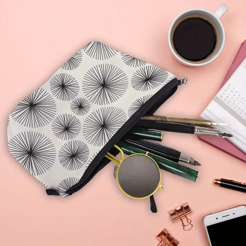 Dandelion Print Waterproof Cosmetic Bag for Women