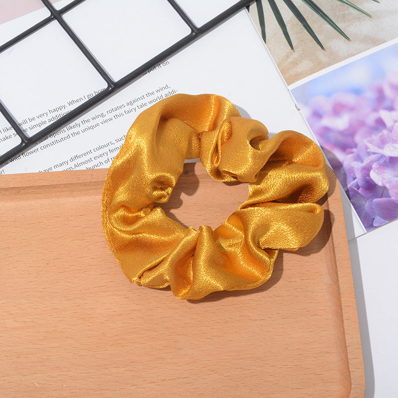 Solid Color Crystal Satin Hair Accessories for Women