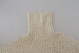 Dolce & Gabbana Cream Wool Knit Turtleneck Pullover Sweater