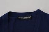 Dolce & Gabbana Elegant Virgin Wool Blue Cardigan Sweater