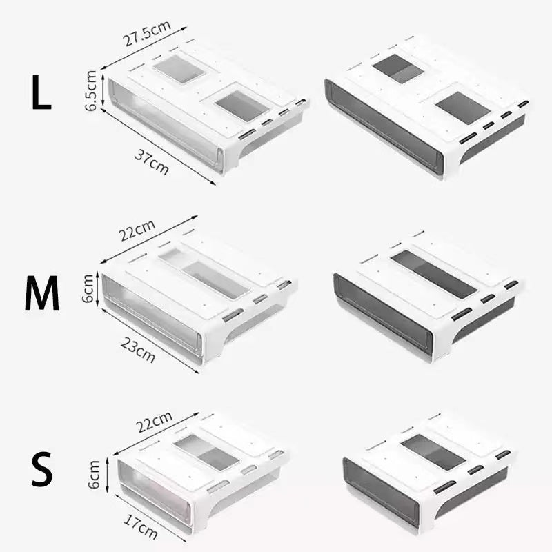 Hidden Sticky Drawer for Under the Table Storage