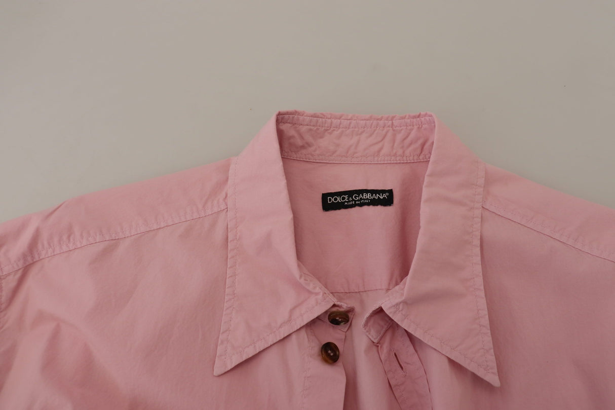 Dolce & Gabbana Elegant Pink Casual Cotton Shirt