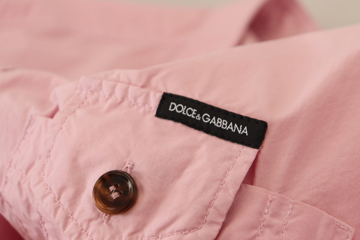 Dolce & Gabbana Elegant Pink Casual Cotton Shirt