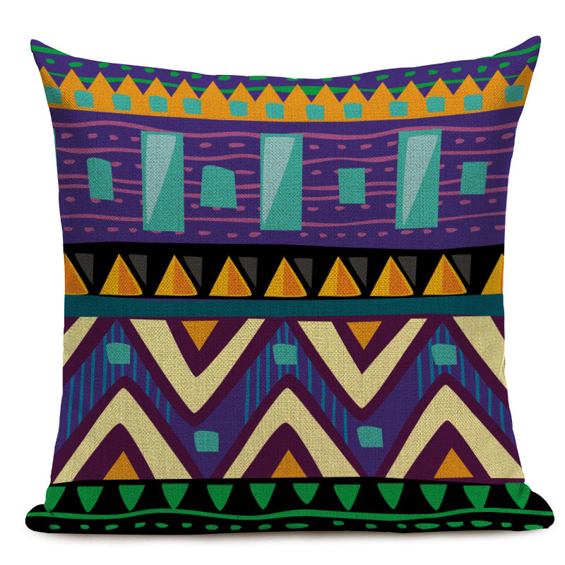 Bohemian Car Seat Cushion and Linen Pillow Cover