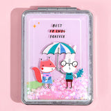 Rectangular Flowing Sand Makeup Mirror for Women