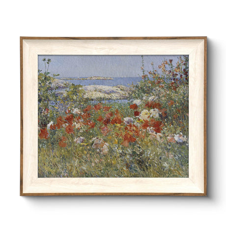 VIYYIEA Framed Canvas Wall Art for Living Room Vintage Home Decor Flowers Oil Painting Summer Room Decor Bathroom Wall Decor Gifts for Friends or Family -【Celias Garden】-(10"x12")